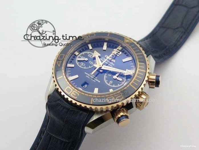0513 GoodFit Seamaster Professional Chrono RG Blue Ceramic Blue Dial On Blue Gummy Strap A 8213